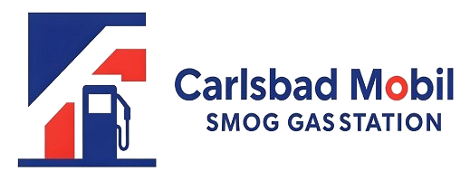 Carlsbad Mobil Smog Gas Station Logo